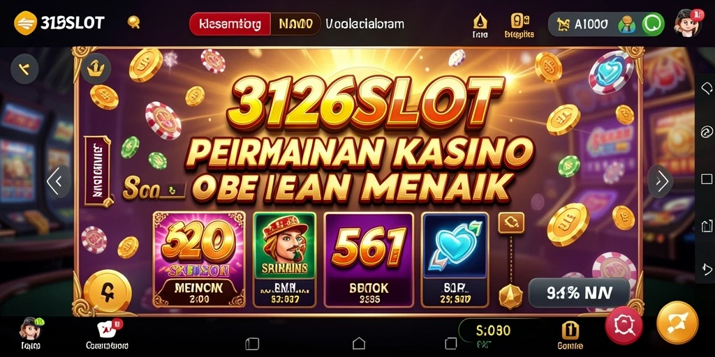 Screenshot gameplay Kasino 3126SLOT yang menarik dan seru.