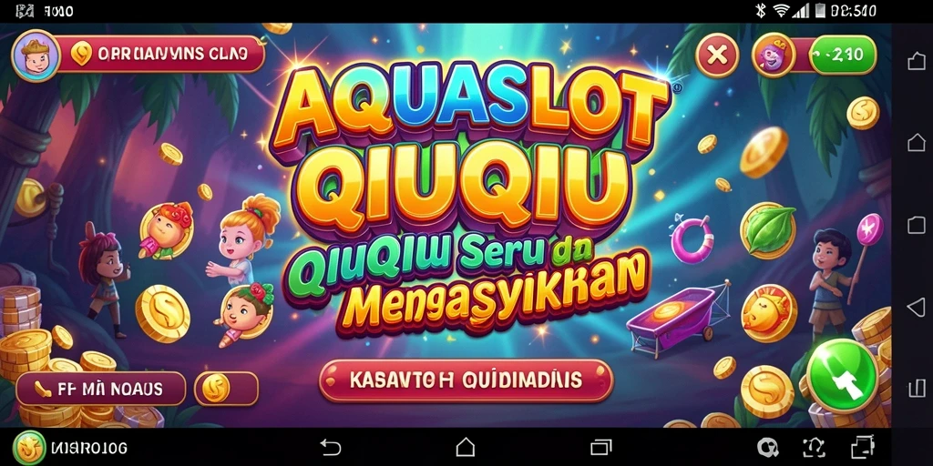 Gameplay seru QiuQiu di AQUASLOT dengan pemain online.