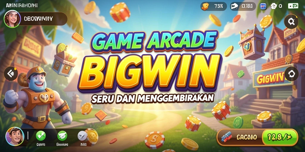 Tampilan gameplay BIGWIN yang penuh warna dan dinamis.