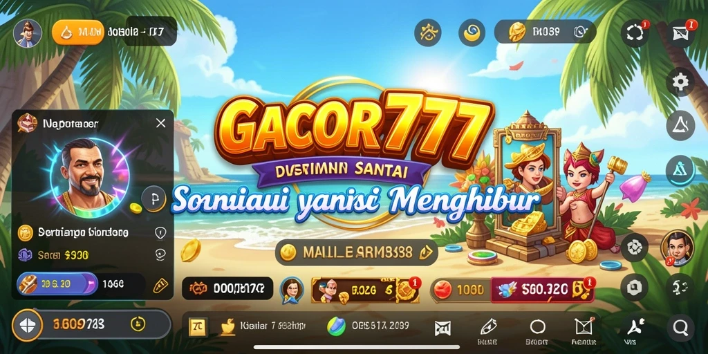 Tampilan gameplay GACOR777 yang ceria dan menghibur.