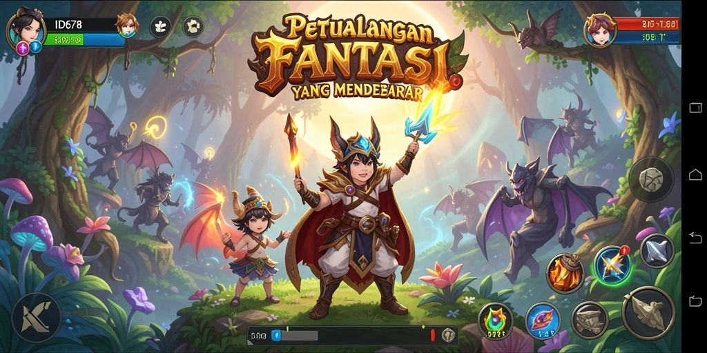 Gameplay seru dalam ID678 dengan pertempuran dan eksplorasi yang mendalam.