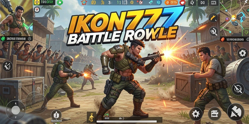 Tangkapan layar menampilkan aksi pertempuran intens dalam permainan Battle Royale.