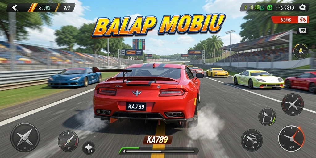 Tampilan menakjubkan dari gameplay balap KA789 yang seru.