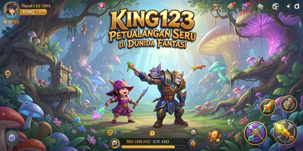 Tampilan gameplay seru di dunia petualangan KING123.