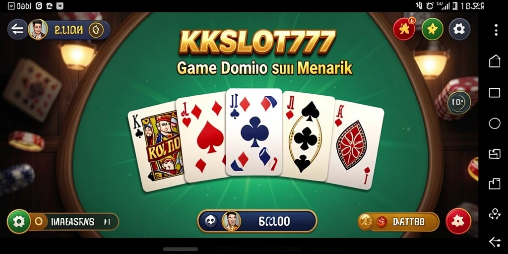 Screenshot KKSLOT777 menampilkan gameplay Domino yang seru.