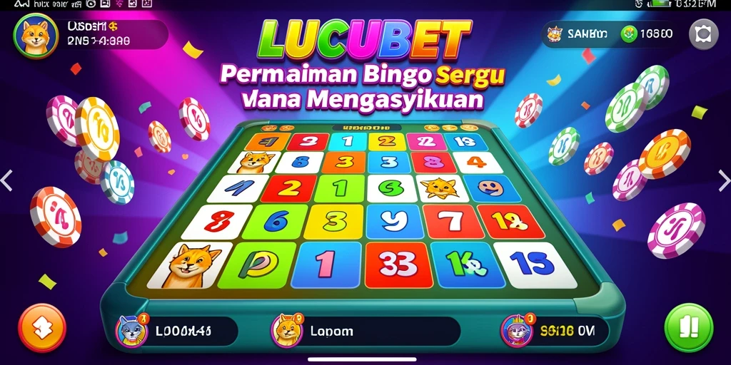 Tampilan gameplay seru dalam aplikasi LUCUBET Bingo.