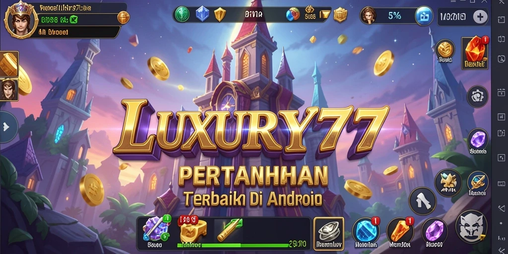 Screenshot gameplay yang menampilkan pertahanan menara yang epik.