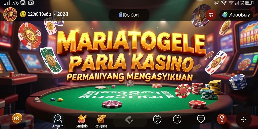Tangkapan layar gameplay MARIATOGEL menunjukkan pengalaman Kasino yang mendebarkan.