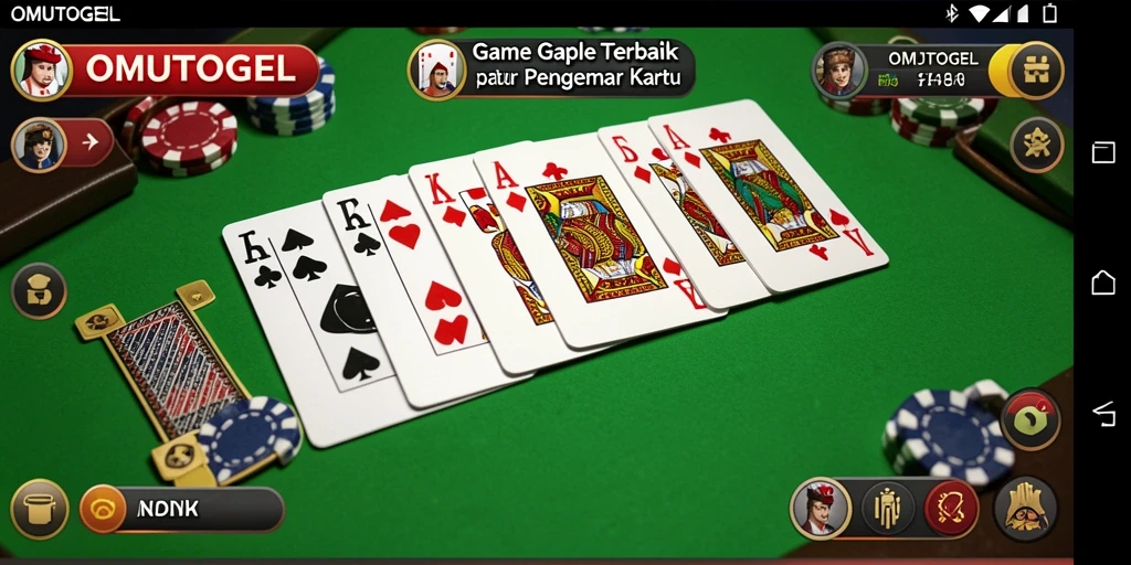 Screenshot gameplay dari OMUTOGEL yang menampilkan aksi seru permainan Gaple.