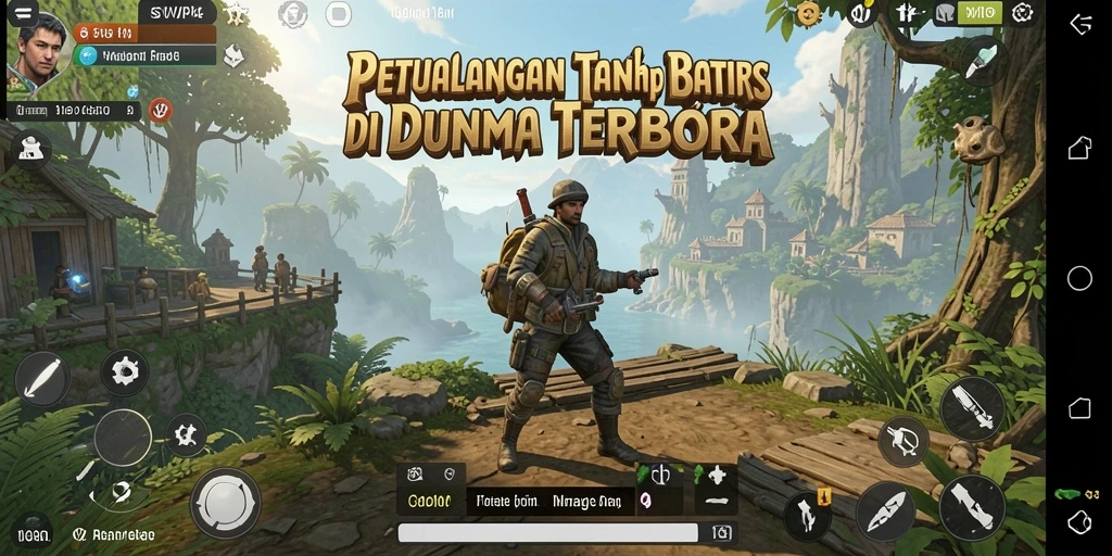 Gameplay SVIP4 yang menakjubkan dalam dunia terbuka.